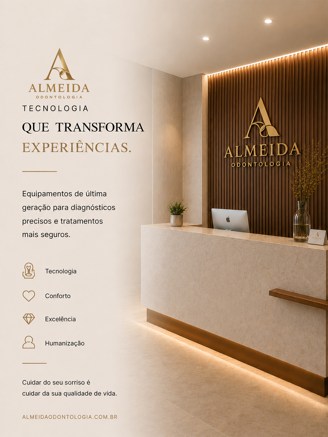 Peça institucional da Almeida Odontologia